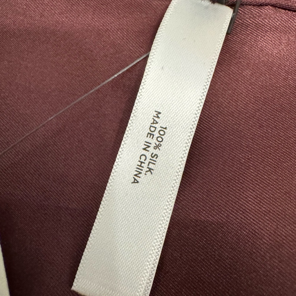 Talbots Pearl and Chain Silk Scarf in Maroon and Pink - Picture 8 of 9
